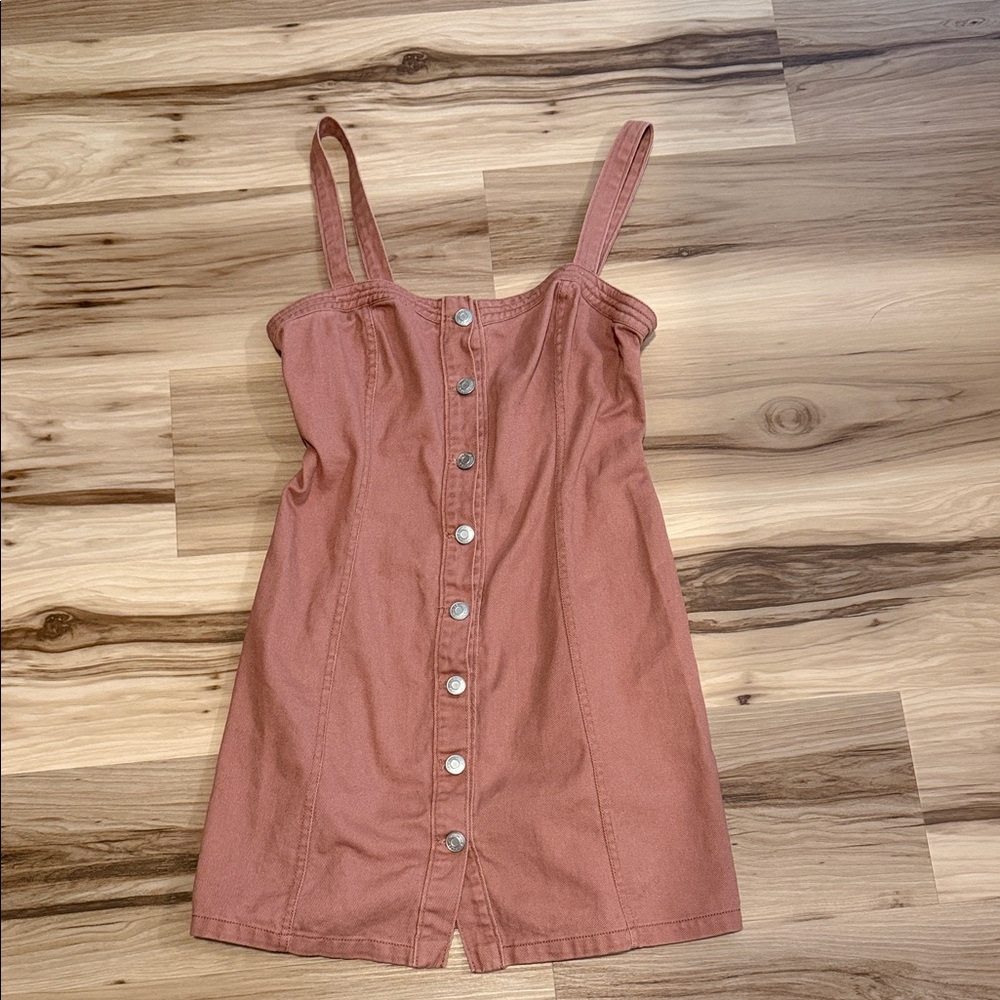 PACSUN dusty rose button front dress